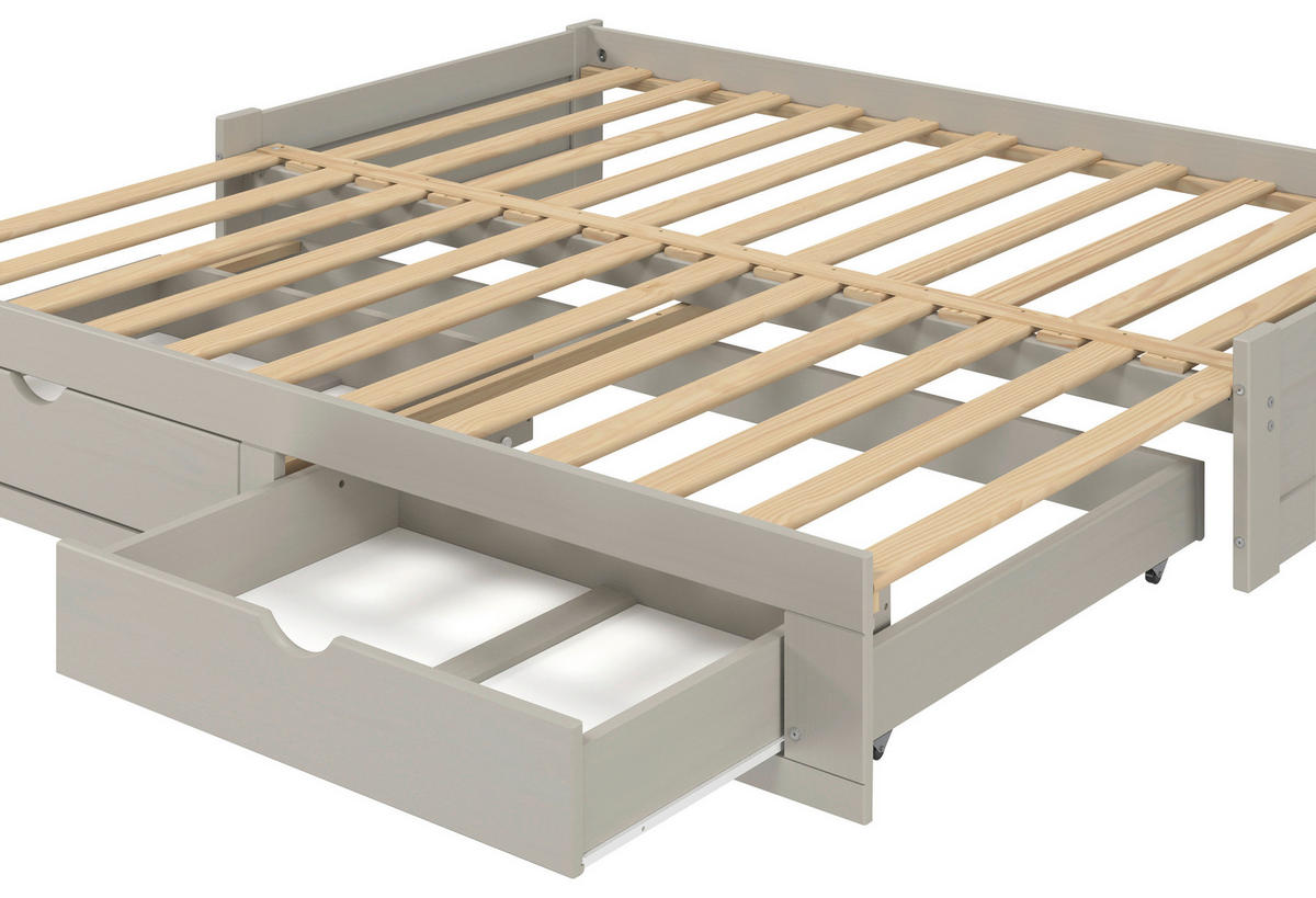 AUSZIEHBETT 206/100 cm  in Taupe  - Taupe/Naturfarben, MODERN, Holz/Holzwerkstoff (206/100cm) - MID.YOU
