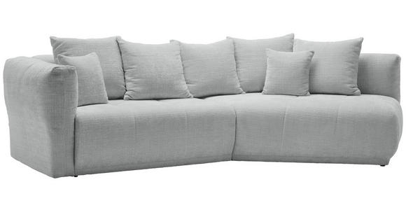 ECKSOFA in Chenille Hellgrau  315/180 cm  - Hellgrau/Schwarz, MODERN, Kunststoff/Textil (315/180cm) - Hom`in