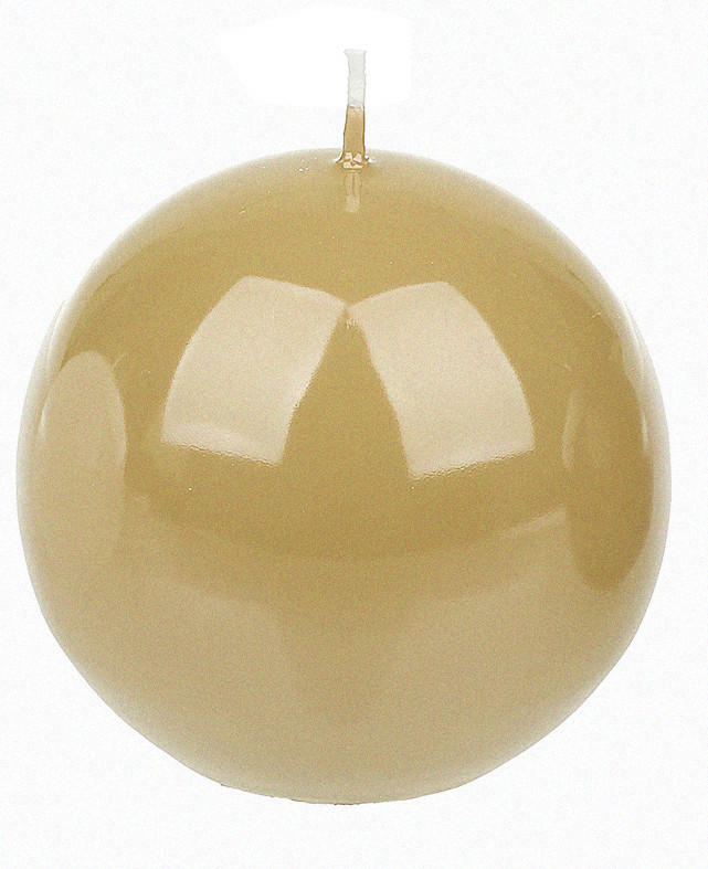 KUGELKERZE  - Hellgelb, Basics, Paraffin (8,0/8,0cm) - Steinhart