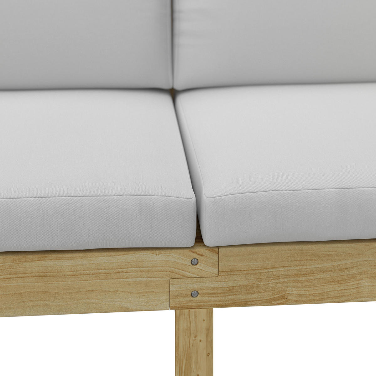 BANCĂ DE GRĂDINĂ - alb/culoare lemn acacia, Modern, lemn/textil (180/70/74cm) - James Wood