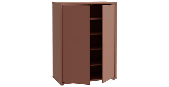 SCHUHSCHRANK Alice Springs  in 74,5/99,1/34,9 cm  - Terracotta/Grau, MODERN, Holzwerkstoff/Kunststoff (74,5/99,1/34,9cm) - Xora