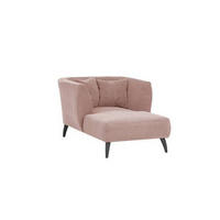 XXL-SESSEL in Cord Rosa  - Schwarz/Rosa, Modern, Holz/Textil (108/84/155cm) - MID.YOU