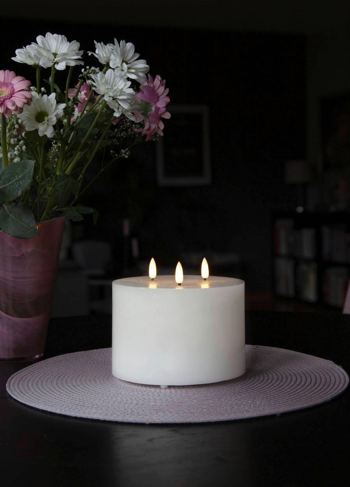 LED-KERZE  - Weiß, Basics, Naturmaterialien/Kunststoff (15/13cm) - Eglo