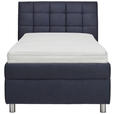 POLSTERBETT Matratze, Lattenrost Dunkelblau 100/200 cm  - Silberfarben/Weiß, KONVENTIONELL, Holz/Textil (100/200cm) - Esposa