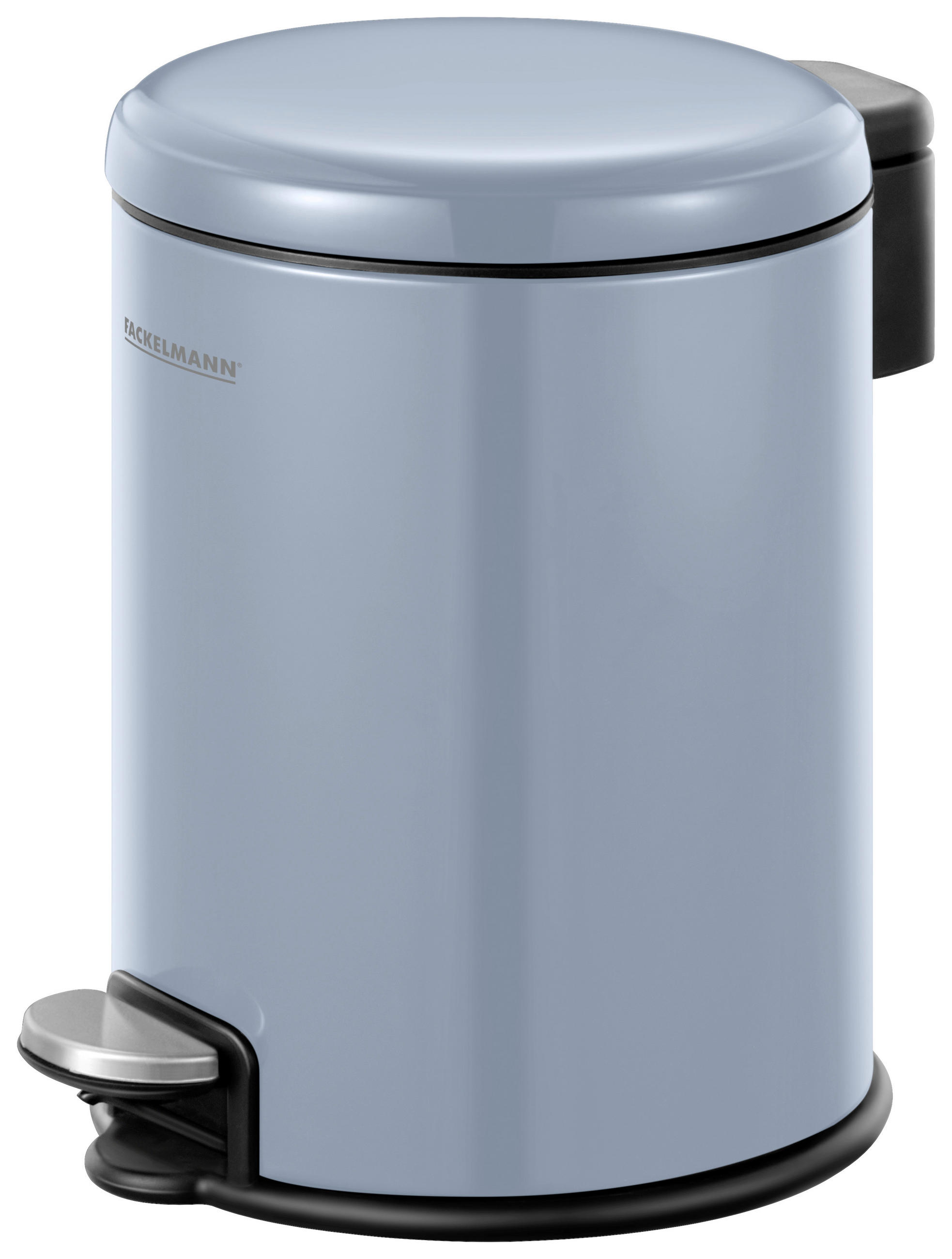 ABFALLSAMMLER Milano 3 L  - Blau/Schwarz, Basics, Kunststoff/Metall (17,8/25,4/22,9cm) - Fackelmann