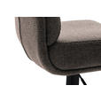 BARHOCKER in Metall, Textil Schwarz, Cappuccino  - Schwarz/Cappuccino, Design, Textil/Metall (43/84/52cm) - Dieter Knoll