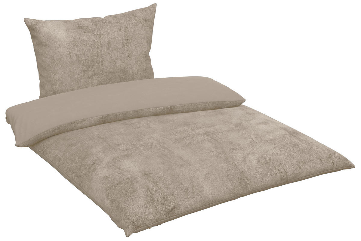 BETTWÄSCHE Samt, Teddystoff 140/200 cm  - Sandfarben, Basics, Textil (140/200cm) - Novel