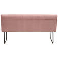 SITZBANK 158/70/88 cm Webstoff Rosa, Schwarz  - Schwarz/Rosa, Design, Textil/Metall (158/70/88cm) - Hom`in