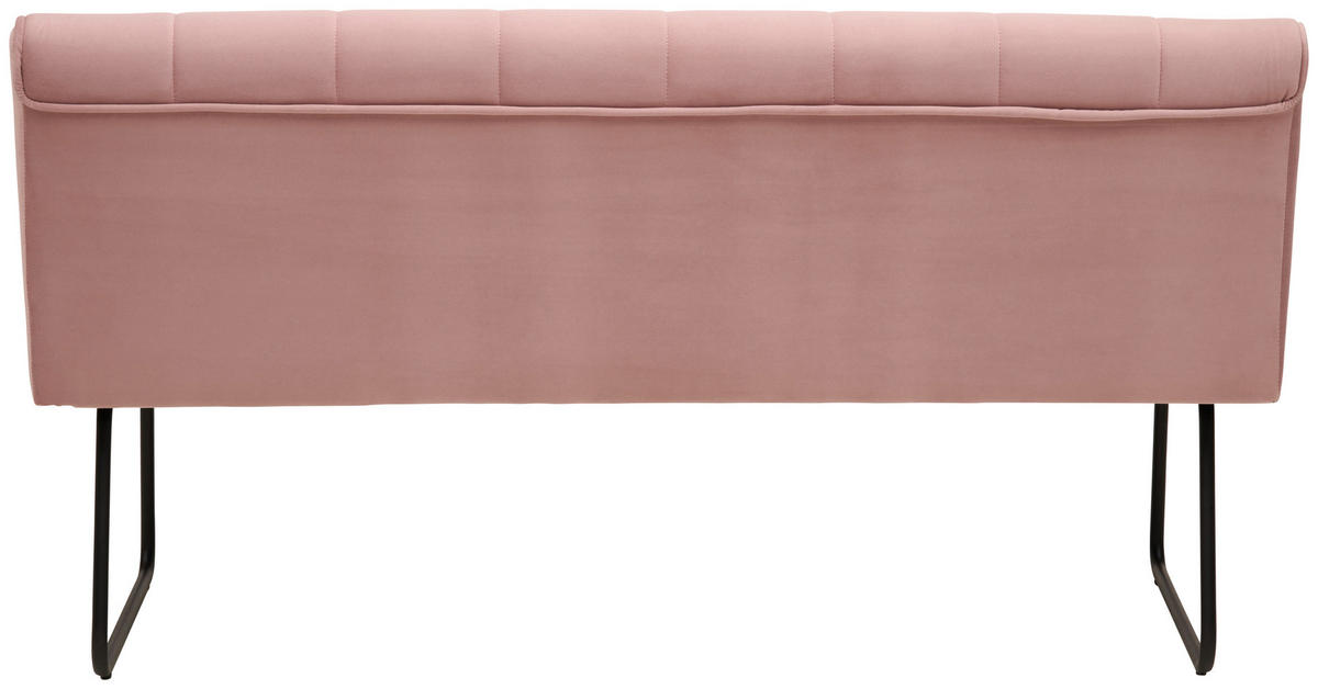 SITZBANK in Metall, Textil Rosa, Schwarz  - Schwarz/Rosa, Design, Textil/Metall (158/70/88cm) - Hom`in