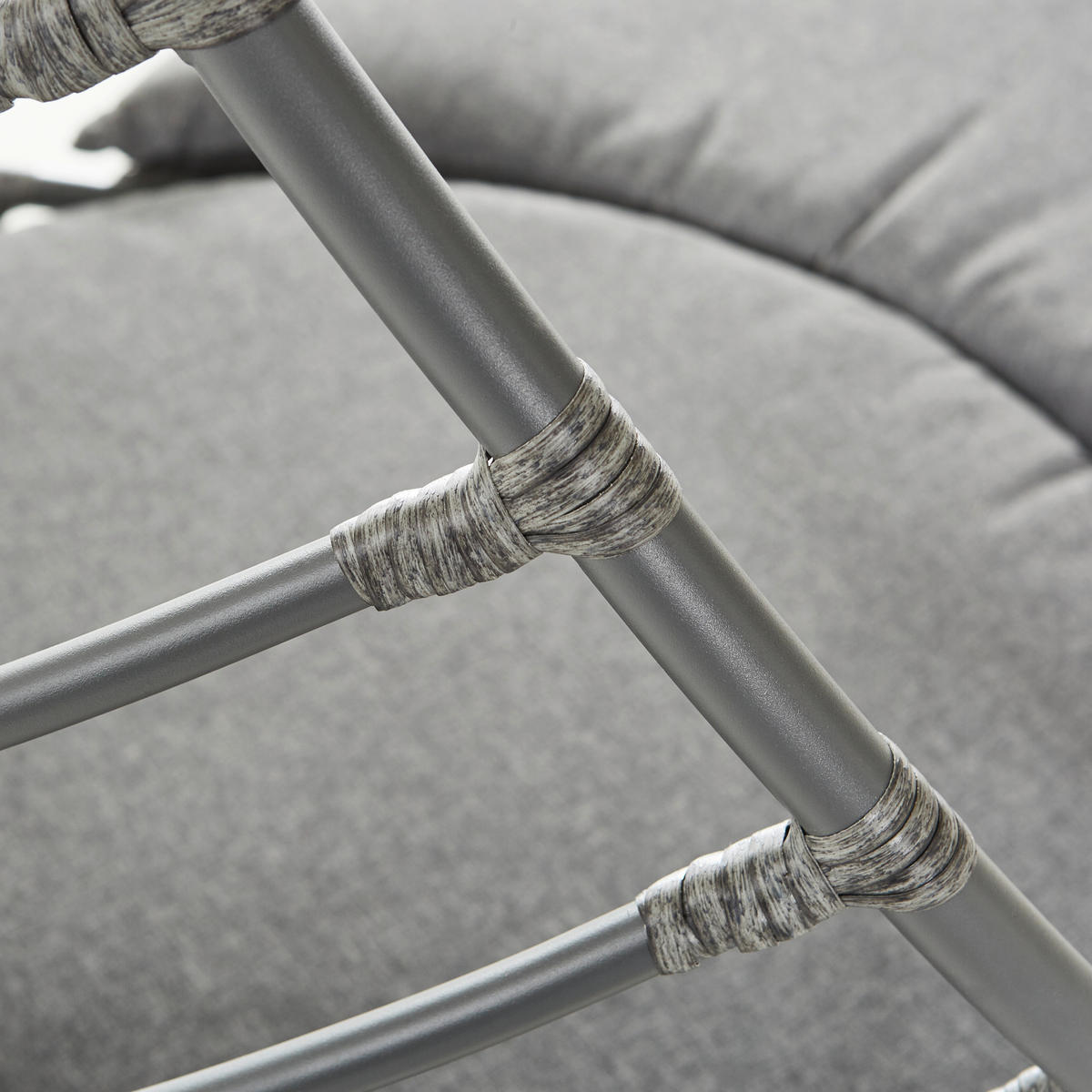 RELAXAČNÉ KRESLO, kov, plast, textil - sivá/antracitová, Design, kov/textil (150/150/120cm) - Amatio