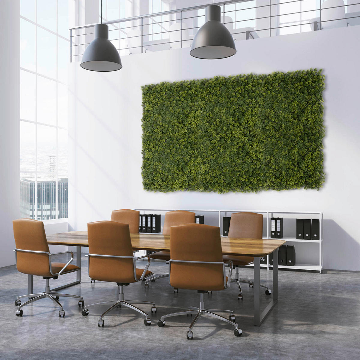 Wandverkleidung Pflanzenwand  - Waldgrün/Dunkelgrün, Trend, Kunststoff (50/50cm) - Floordirekt