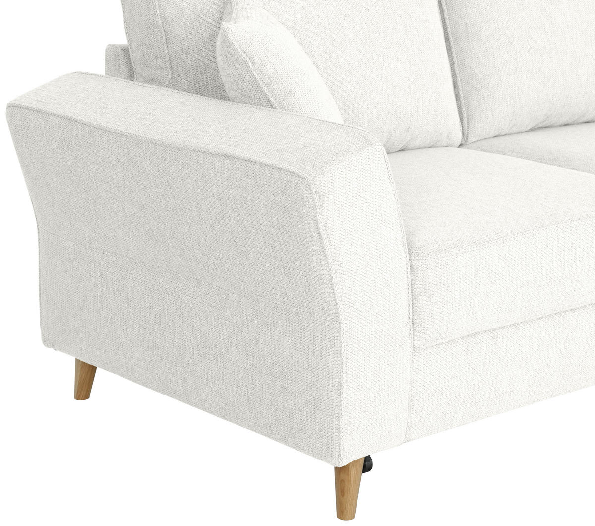 ECKSOFA in Flachgewebe Naturfarben  - Eichefarben/Naturfarben, KONVENTIONELL, Holz/Textil (265/159cm) - Carryhome