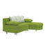 Ecksofa Grün, Beige Webstoff - Beige/Alufarben, Design, Kunststoff/Textil (195/153cm) - Carryhome Ecksofa Grün, Beige Webstoff - Beige/Alufarben, Design, Kunststoff/Textil (195/153cm) - Carryhome