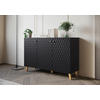 SIDEBOARD Phuket  in 120/76/39 cm  - Goldfarben/Schwarz, Trend, Holzwerkstoff/Kunststoff (120/76/39cm) - Livetastic