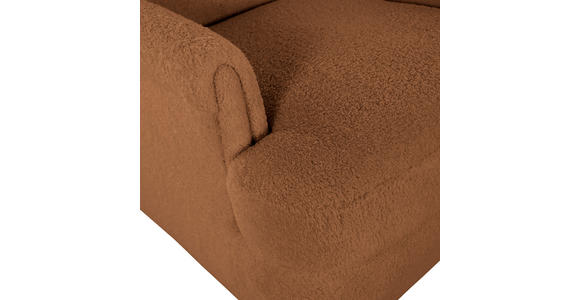 OHRENSESSEL Flachgewebe Rostfarben  - Rostfarben/Dunkelbraun, Design, Holz/Textil (72/104/85cm) - Carryhome