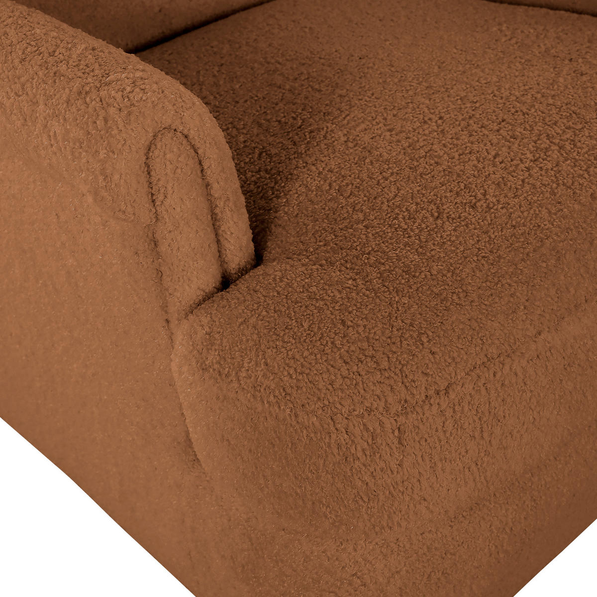 OHRENSESSEL in Flachgewebe Rostfarben  - Rostfarben/Dunkelbraun, Design, Holz/Textil (72/104/85cm) - MID.YOU