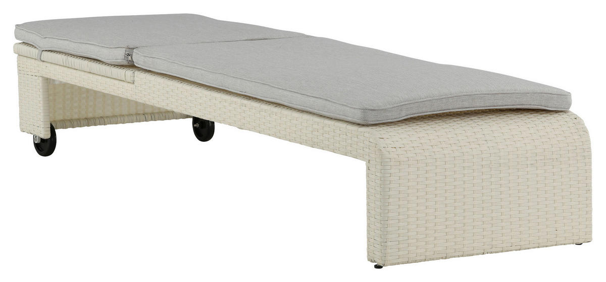SONNENLIEGE 60/32/196 cm  - Weiß, KONVENTIONELL, Kunststoff (60/32/196cm) - Gardenson