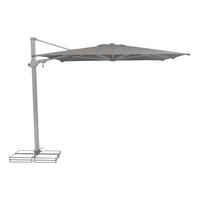 AMPELSCHIRM  330/270 cm  - Dunkelgrau/Silberfarben, Basics, Textil/Metall (330/270cm) - Suncomfort by Glatz