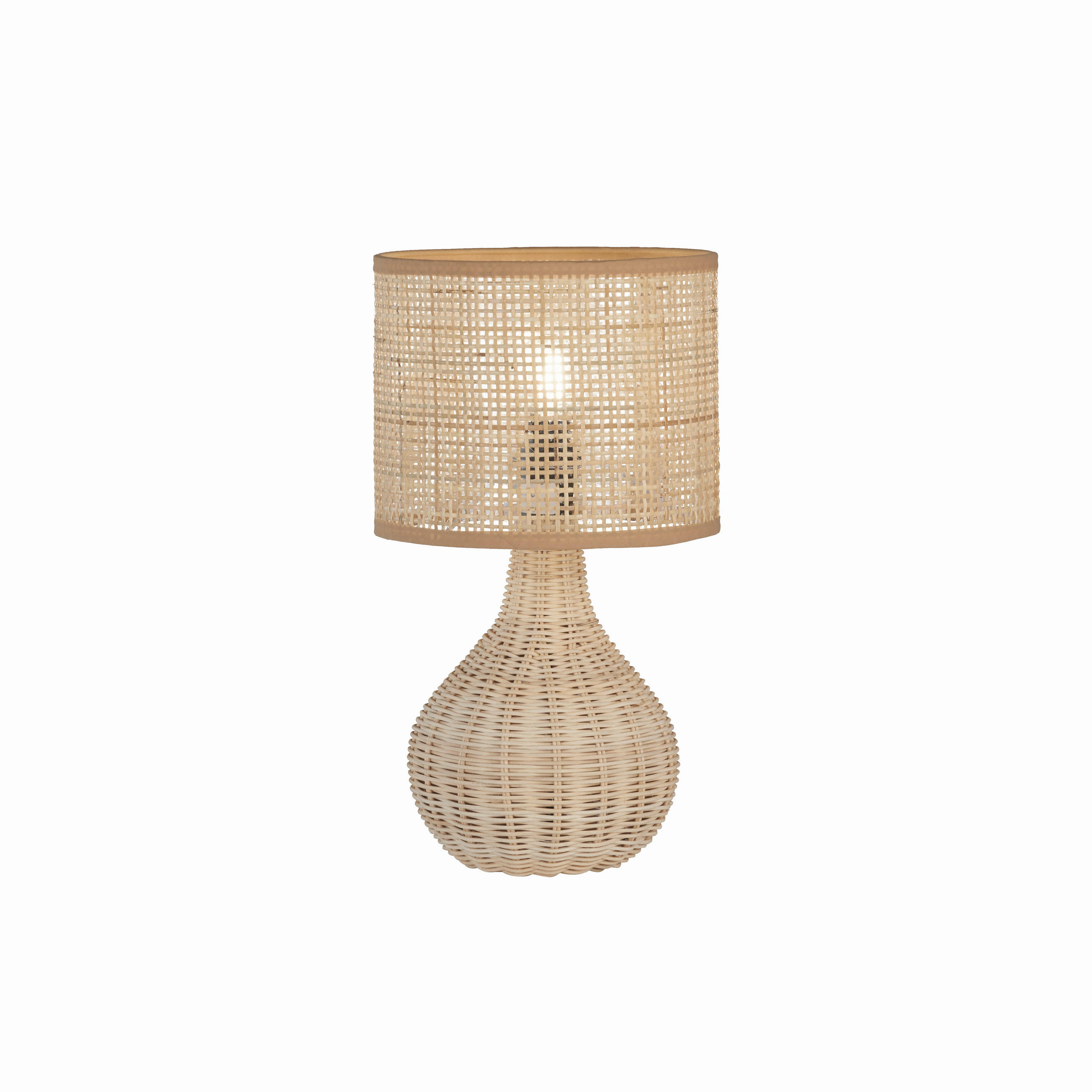 TISCHLEUCHTE Nature 20/37 cm   - Beige, Natur, Naturmaterialien (20/37cm) - Fischer & Honsel