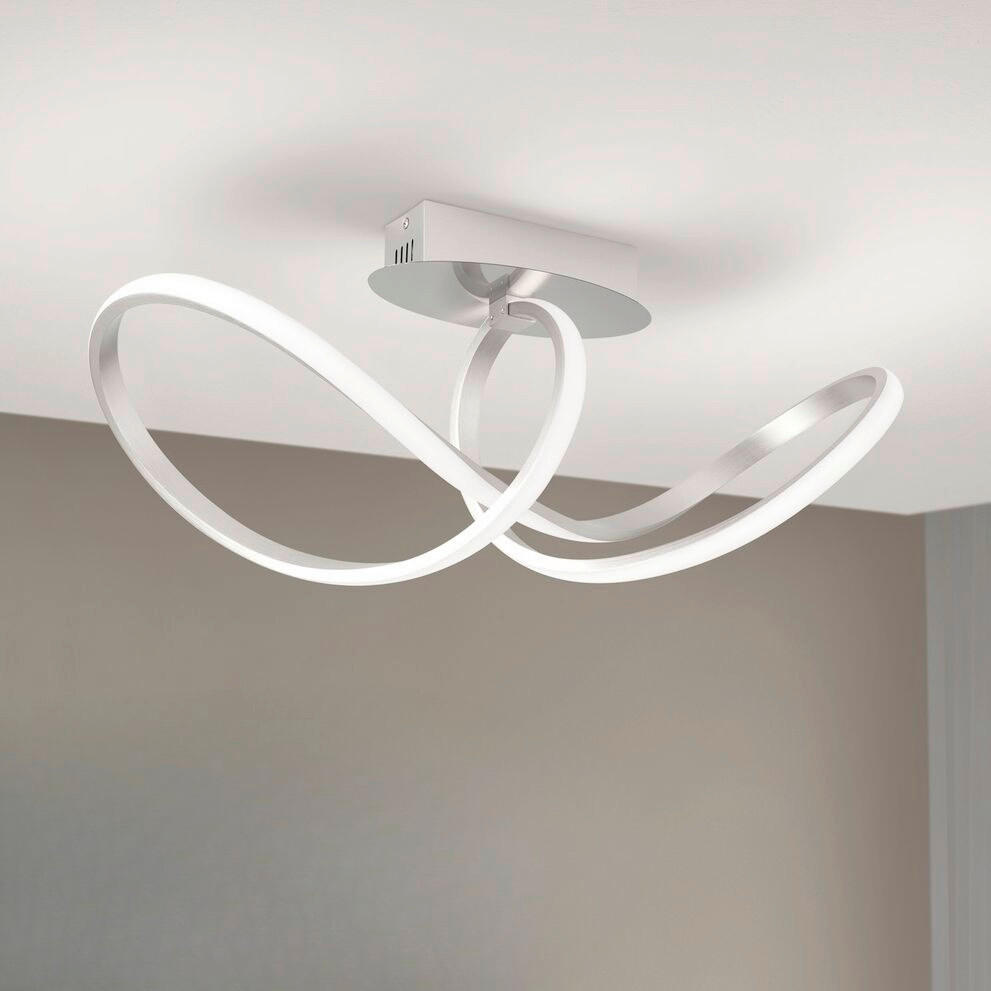 LED-DECKENLEUCHTE Circus 61/25/27 cm   - Silberfarben, Design, Kunststoff/Metall (61/25/27cm)