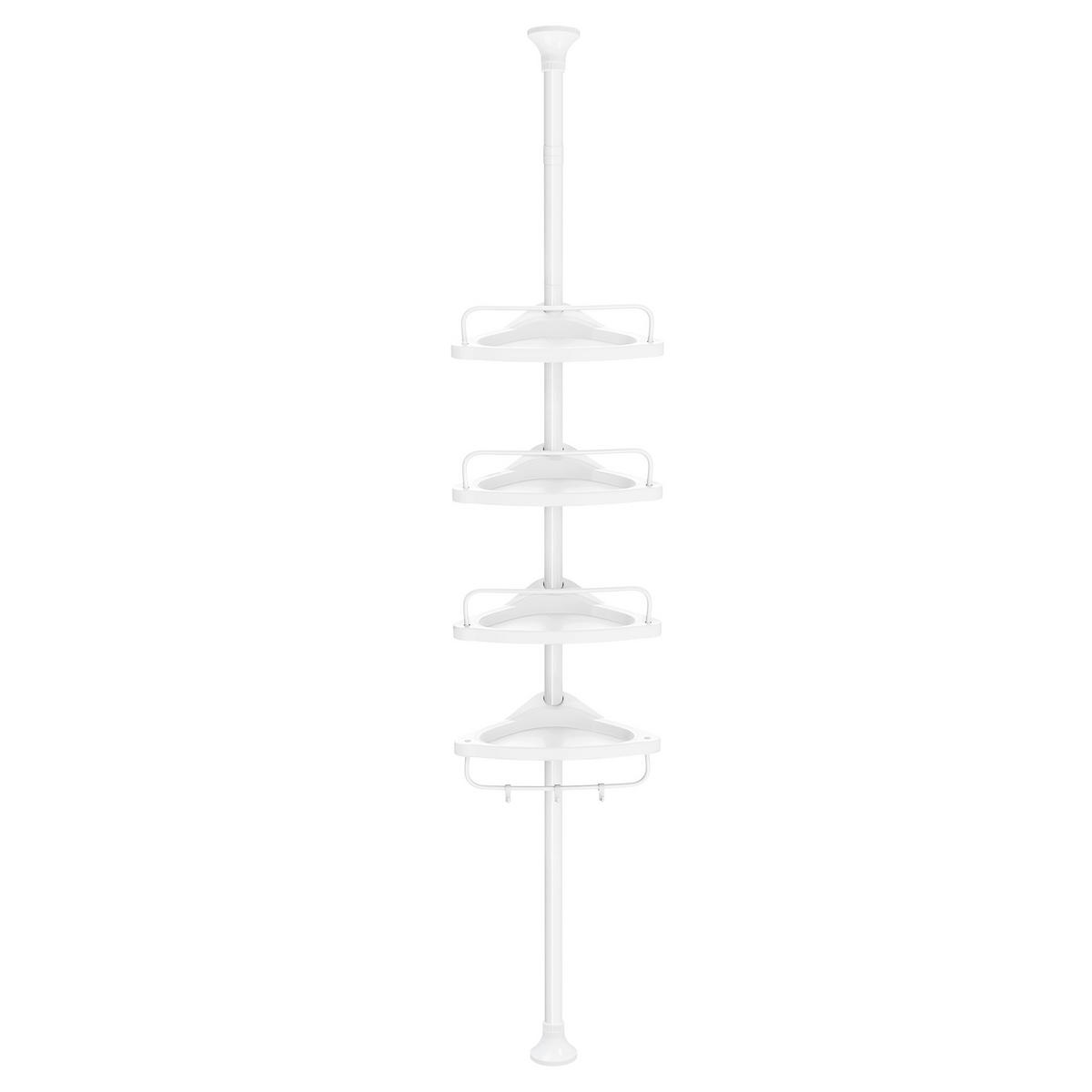 DUSCHREGAL - Weiß, Basics, Kunststoff/Metall (35/85-305/25cm)