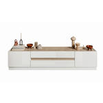 LOWBOARD  in 205/44/40 cm  - Eichefarben/Weiß Hochglanz, MODERN, Holzwerkstoff (205/44/40cm) - Carryhome