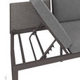 LOUNGESOFA  - Dunkelgrau/Anthrazit, Design, Textil/Metall (201/74/76cm) - Dieter Knoll