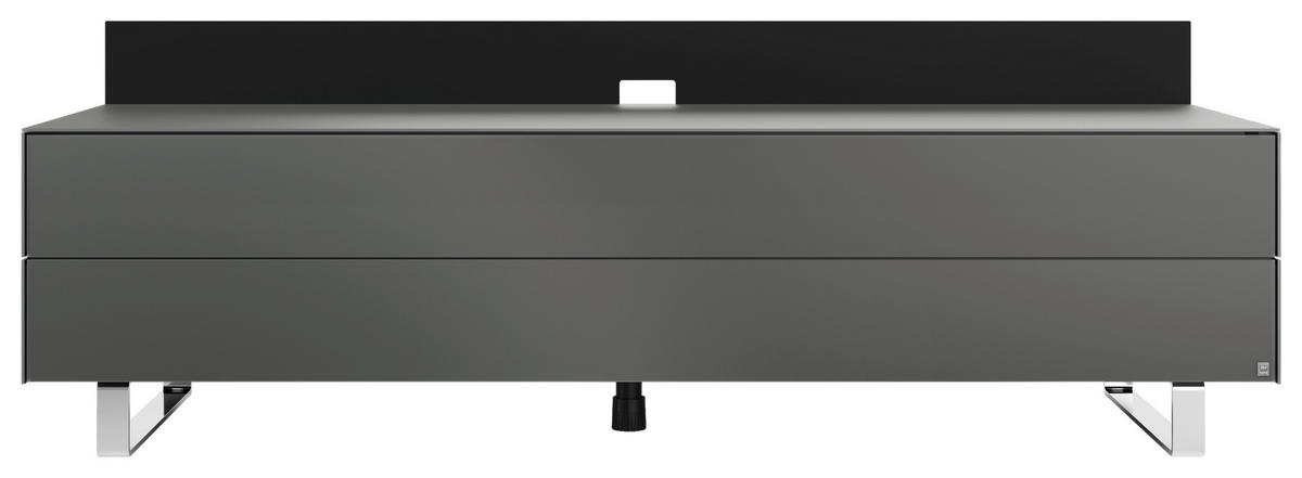 TV-ELEMENT - Chromfarben/Grau, MODERN, Glas/Holzwerkstoff (150,5/53,5/57,0cm) - Musterring
