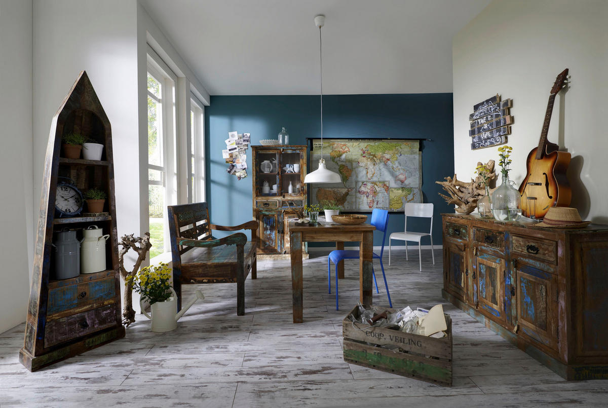 SIDEBOARD 140/80/40 cm  - Multicolor/Schwarz, Design, Holz/Metall (140/80/40cm) - MID.YOU