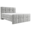 BOXBETT 180/200 cm  in Hellgrau  - Chromfarben/Hellgrau, Modern, Holz/Holzwerkstoff (180/200cm) - Esposa