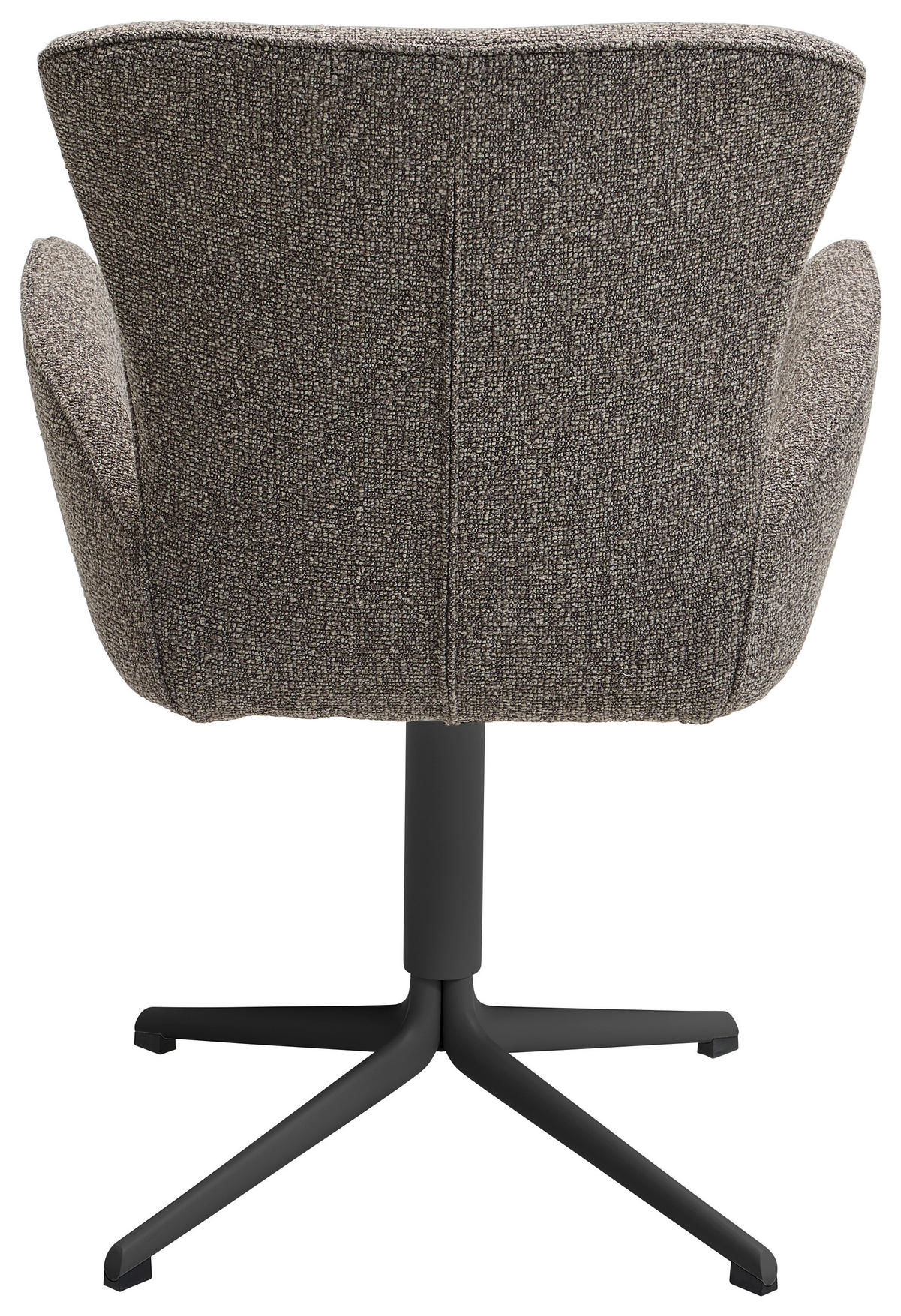 ARMLEHNSTUHL  in Eisen Jacquard, Flachgewebe  - Graubraun/Schwarz, Design, Textil/Metall (63/92/63cm) - Valdera