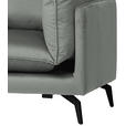 ECKSOFA Grau Samt  - Schwarz/Grau, Design, Textil/Metall (200/241cm) - Carryhome