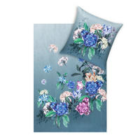 BETTWÄSCHE Impulse Makosatin 155/220 cm  - Blau, Design, Textil (155/220cm) - Estella