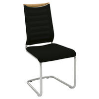 SCHWINGSTUHL  in Flachgewebe, Netz  - Edelstahlfarben/Eichefarben, Design, Holz/Textil (47/99/59cm) - Venjakob