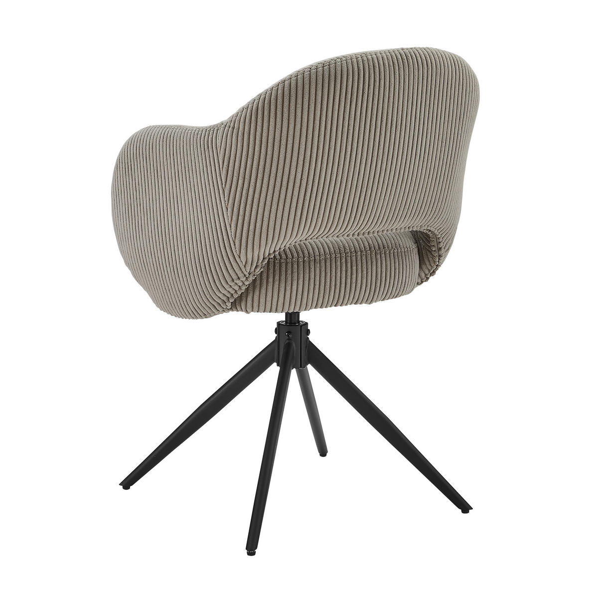 ARMLEHNSTUHL  in Cord  - Hellgrau/Schwarz, MODERN, Textil/Metall (58/84/60cm) - Livetastic