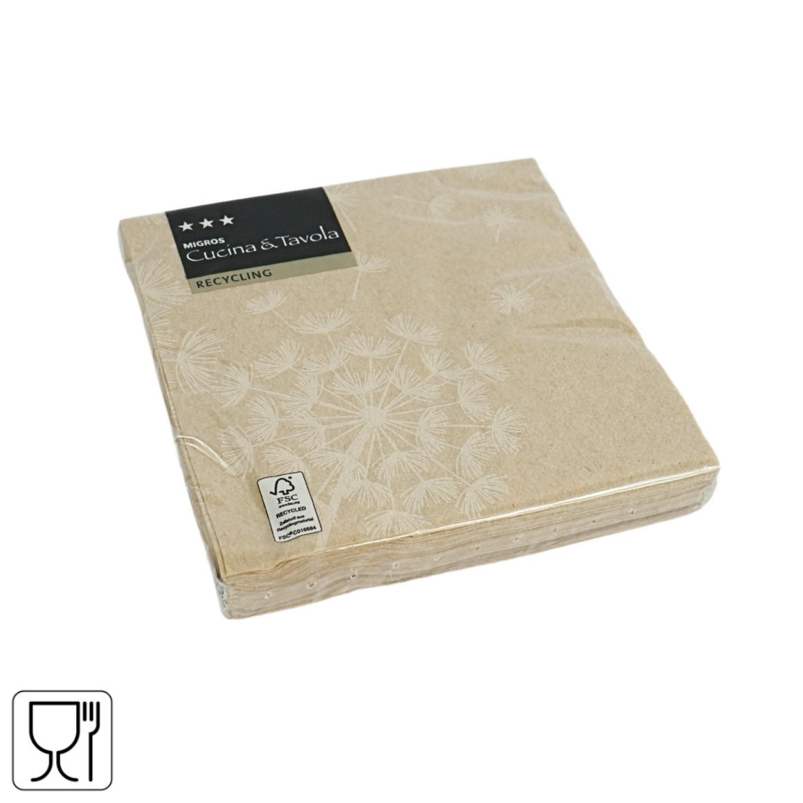 SERVIETA         bež  - bež, Basics, papir (2/12.5/12.5cm)