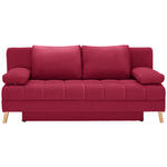 SCHLAFSOFA Webstoff Rot  - Rot/Naturfarben, KONVENTIONELL, Holz/Textil (195/90/90cm) - Cantus