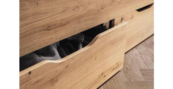 STAURAUMBETT 140/200 cm in Eichefarben - Eichefarben/Rostfarben, Design, Holzwerkstoff/Textil (140/200cm) - Xora