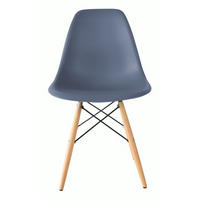 STOLICA  plava, siva  drvo, metal, plastika      - siva/plava, Design, drvo/metal (54/81/47cm) - Novel