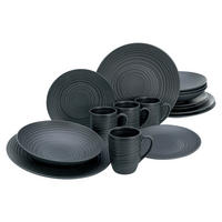 KOMPLETT SERVIS 16 delar  - svart, Basics, keramik - Creatable