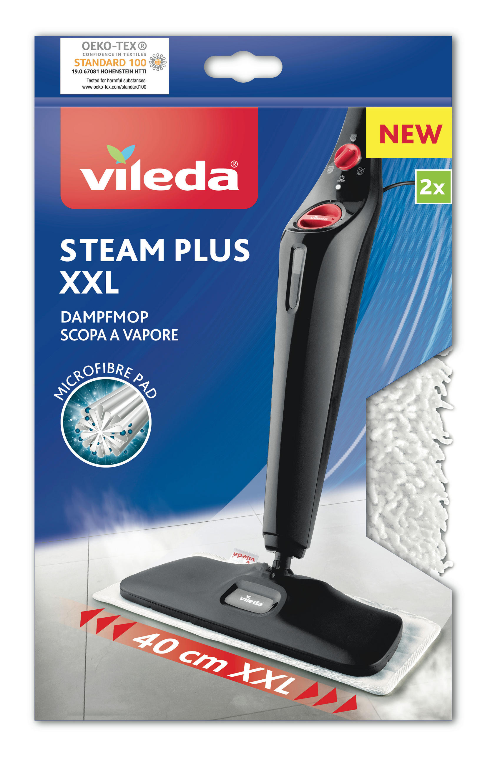 VILEDA STEAM XXL REFILL - vit, Basics, textil (2,5/17/27,5cm) - Best Price