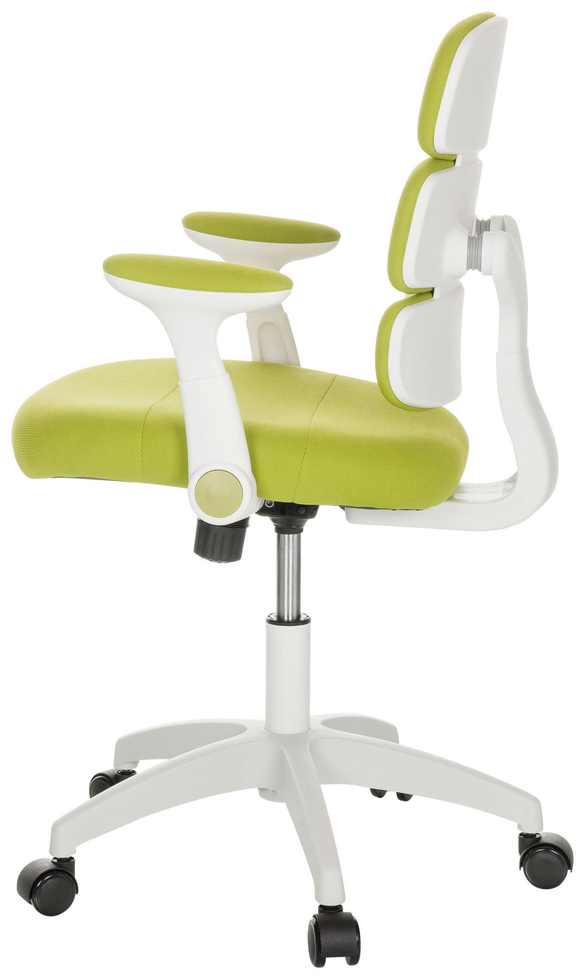 MLADINSKI VRTLJIVI STOL tekstil zelena  - bela/zelena, Basics, umetna masa/tekstil (62/86-97/62cm) - MID.YOU