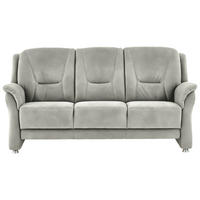 3-SITZER-SOFA in Mikrofaser Silberfarben  - Beige/Silberfarben, Konventionell, Textil/Metall (198/100/89cm) - Beldomo Comfort