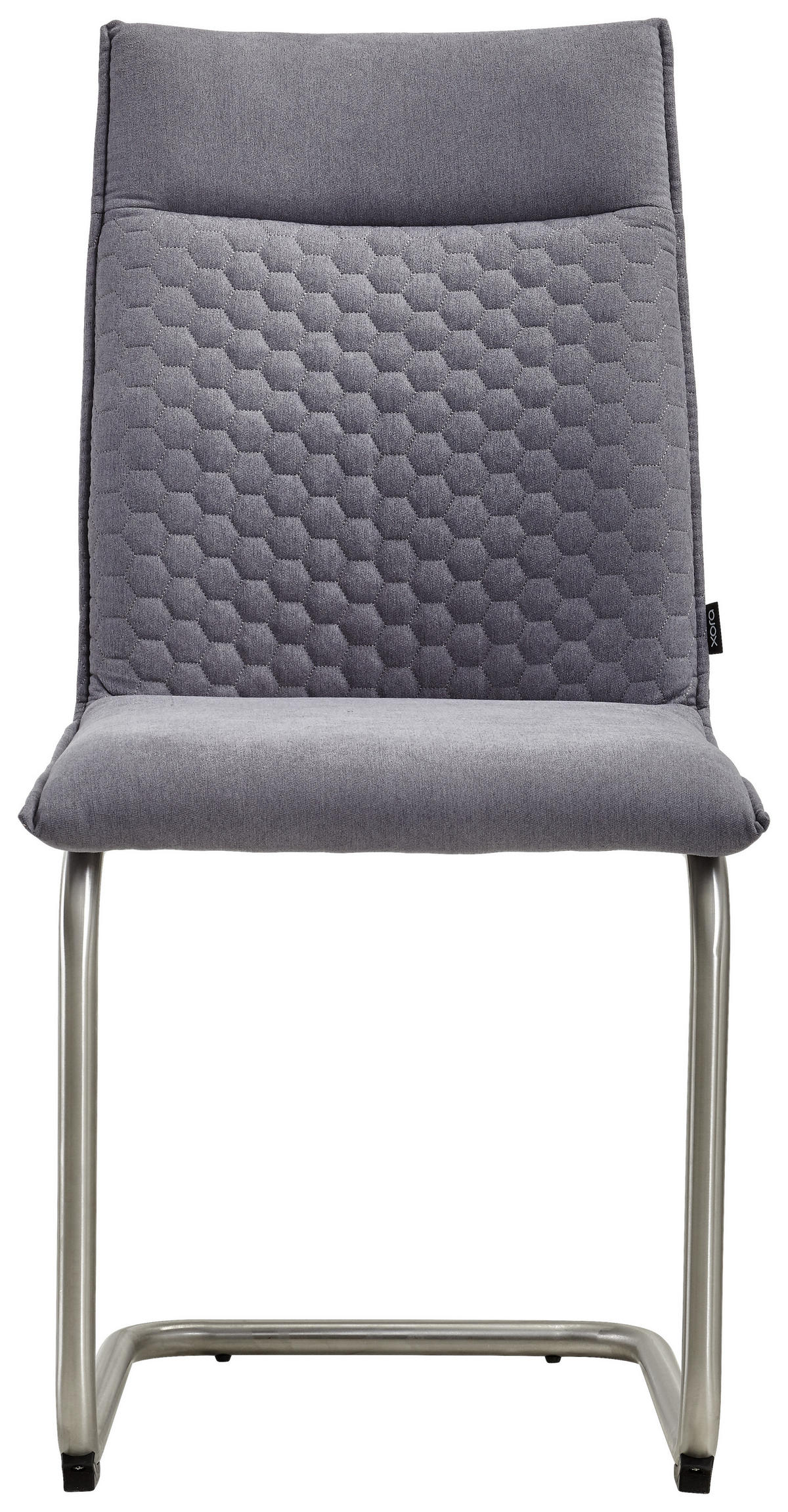 STOLIČKA S PRUŽNÝM PODNOŽÍM, mikrovlákno, sivá, farba ušľachtilej ocele - sivá/farba ušľachtilej ocele, Design, kov/textil (47/92/59cm) - Xora