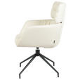 ARMLEHNSTUHL  Stoffauswahl, Sitzfläche 360° drehbar, automatische Rückholfunktion Webstoff  Beige  - Beige/Schwarz, Design, Textil/Metall (62/92/66cm) - Dieter Knoll