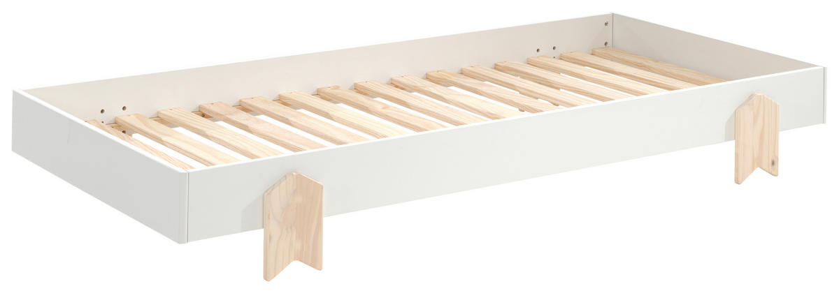 POSTEĽ PRE DETI A MLÁDEŽ, 90/200 cm biela - biela, Modern, drevo/kompozitné drevo (90/200cm) - MID.YOU