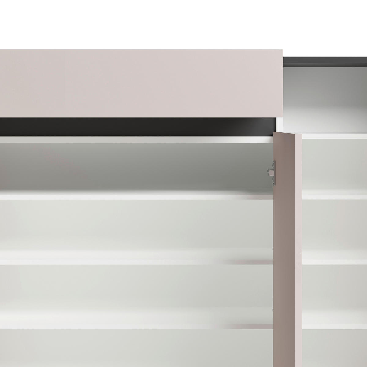 SCHUHSCHRANK Anthrazit, Kaschmir  - Kaschmir/Anthrazit, Design, Holzwerkstoff/Kunststoff (120/118/34cm) - Voleo