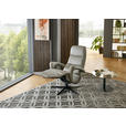 RELAXSESSEL in Leder Greige  - Greige/Schwarz, Design, Leder/Metall (76/110/86cm) - Dieter Knoll