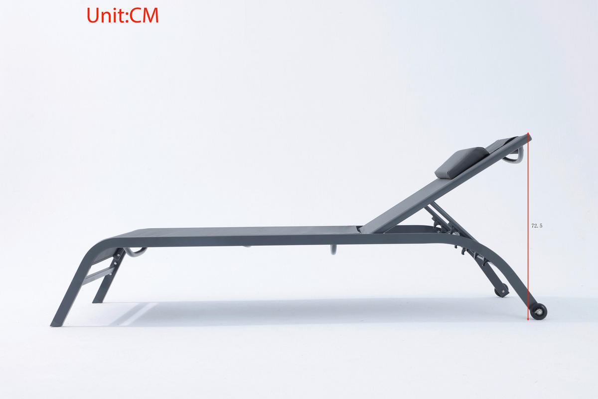 GARTENLIEGE 198/87/62 cm  - Gelb, Design, Textil/Metall (198/87/62cm) - Ambia Garden