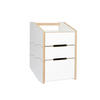 ROLLCONTAINER Weiß, Buchefarben  - Buchefarben/Weiß, MODERN, Holzwerkstoff/Kunststoff (39/61,6/40cm) - Tojo